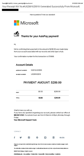 Xfinity Connect Your Receipt INV No__U82991820018 Generated Successfully From Microsoft_ Printout_Redacted