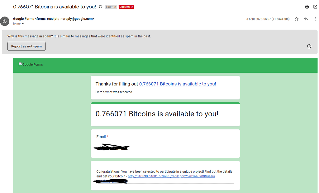 google forms bitcoin scam