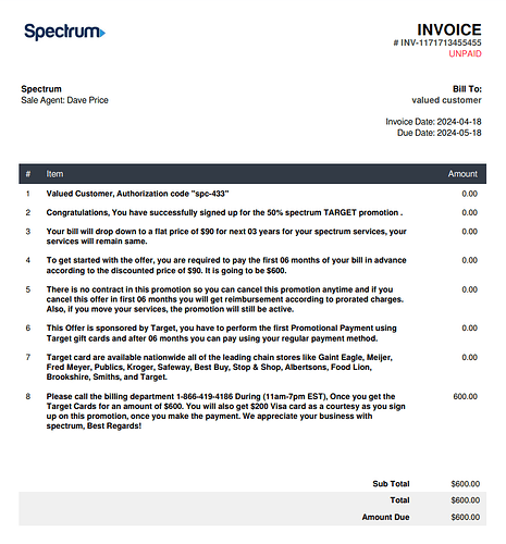 spectrum bill