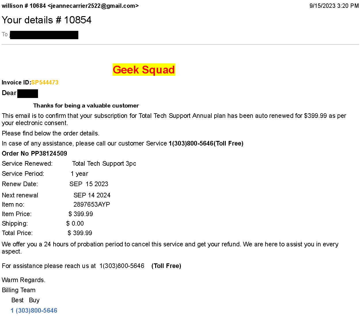 Xfinity Connect Your details _ 10854 Printout_Redacted